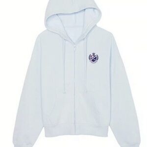 Victoria’s Secret PINK Ivy Fleece Campus Full-Zip Hoodie, Shield Logo, size M